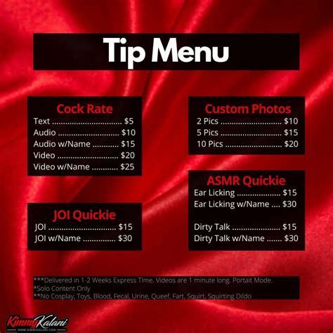 tip menu ideas|OnlyFans Menu Ideas and Examples (Get 3 Free Templates)